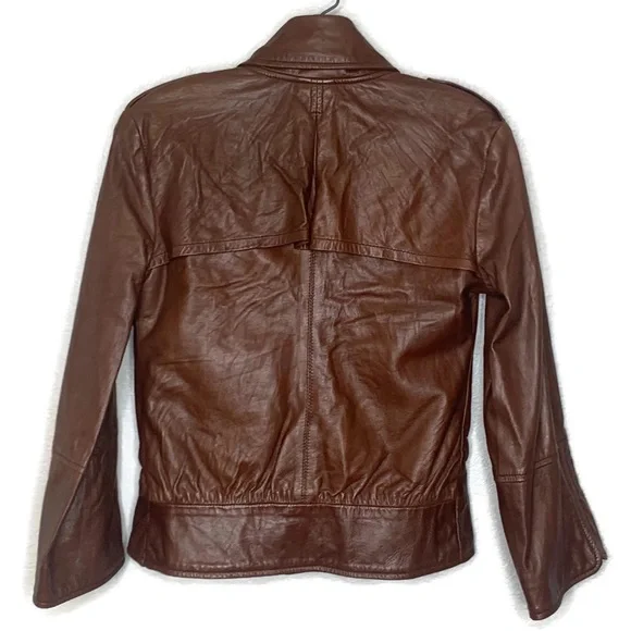 Mike & Chris Chocolate Leather Jacket - Picture 2 of 13